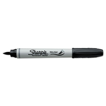 Sharpie® Brush Tip Permanent Marker, Medium Brush Tip, Black, Dozen freeshipping - TVN Wholesale